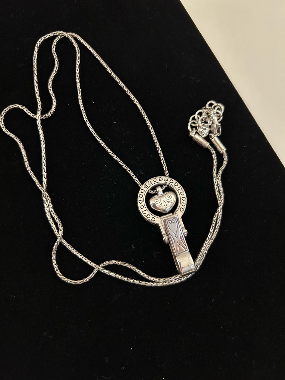 Brighton Heart Badge Clip Necklace